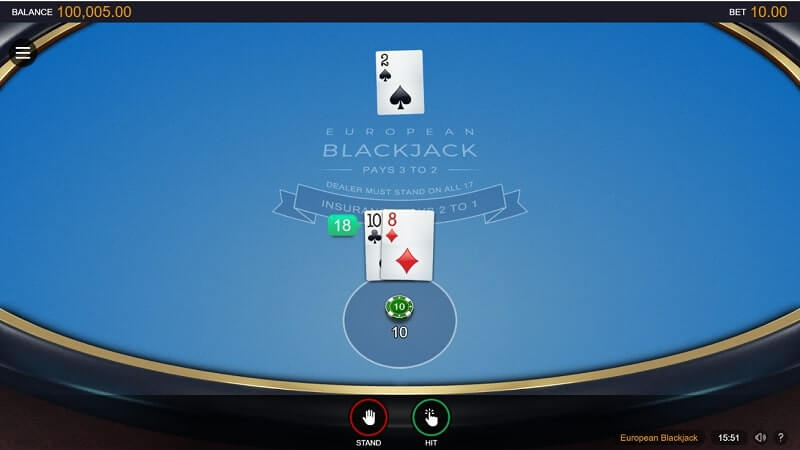 microgaming european blackjack